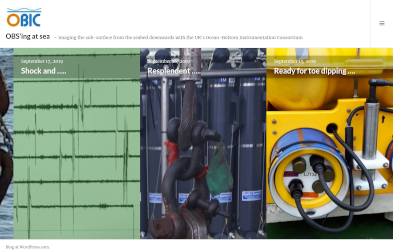 Screenshot of the blog